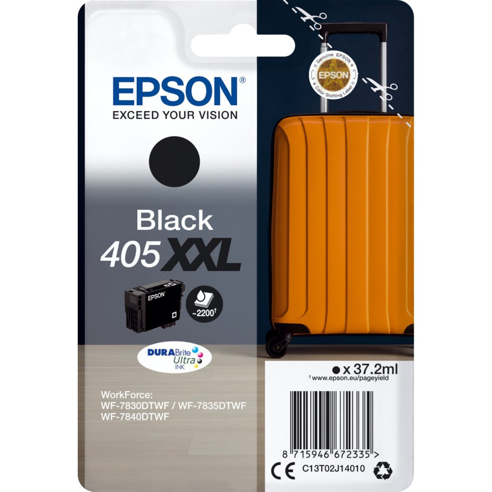 Epson Singlepack Black 405XXL DURABrite Ultra Ink, Inchiostro