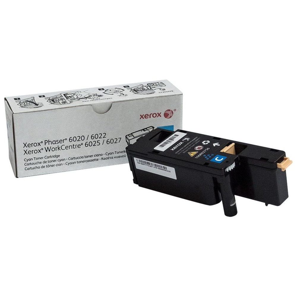 Xerox Cartuccia toner Ciano a Capacità standard da 1000 Pagine per Phaser® 6020​/​6022, WorkCentre® 6025​/​6027 (106R02756)