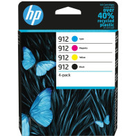 HP Confezione da 4 cartucce di inchiostro nero, ciano, magenta, giallo originali 912