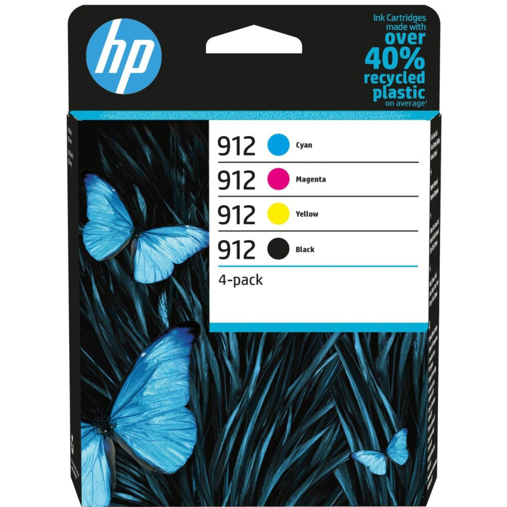 HP Confezione da 4 cartucce di inchiostro nero, ciano, magenta, giallo originali 912