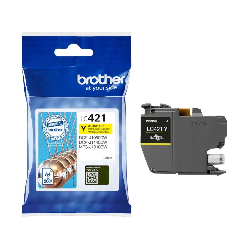Brother LC421Y cartuccia d'inchiostro 1 pz Originale Giallo