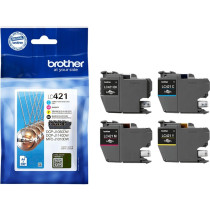 Brother LC421VALDR cartuccia d'inchiostro 4 pz Originale Nero, Ciano, Magenta, Giallo