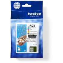 Brother LC421VALDR cartuccia d'inchiostro 4 pz Originale Nero, Ciano, Magenta, Giallo