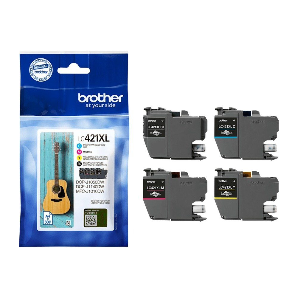 Brother LC421XLVAL cartuccia d'inchiostro 1 pz Originale Nero, Ciano, Magenta, Giallo
