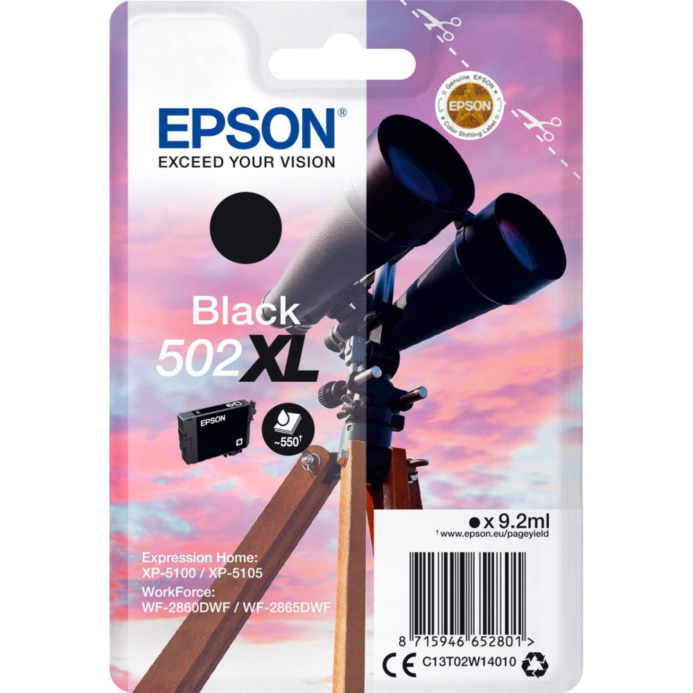 Epson Singlepack Black 502XL Ink, Inchiostro