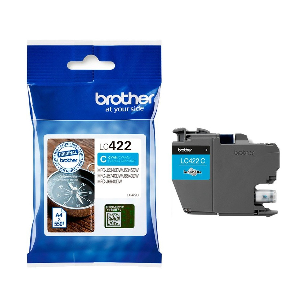 Brother LC422C cartuccia d'inchiostro 1 pz Originale Ciano