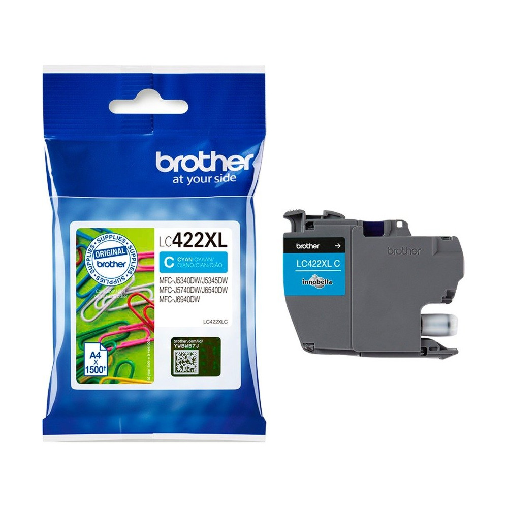 Brother LC422XLC cartuccia d'inchiostro 1 pz Originale Ciano