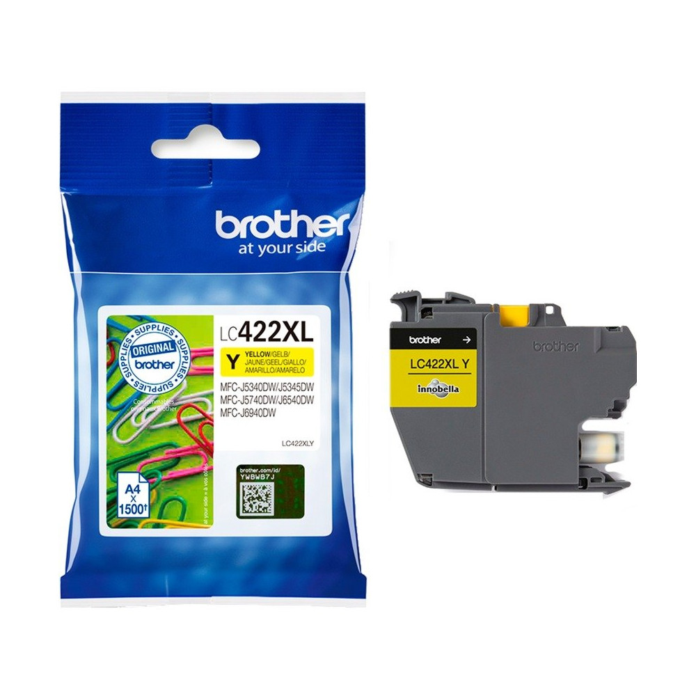 Brother LC-422XLY cartuccia d'inchiostro 1 pz Originale Giallo