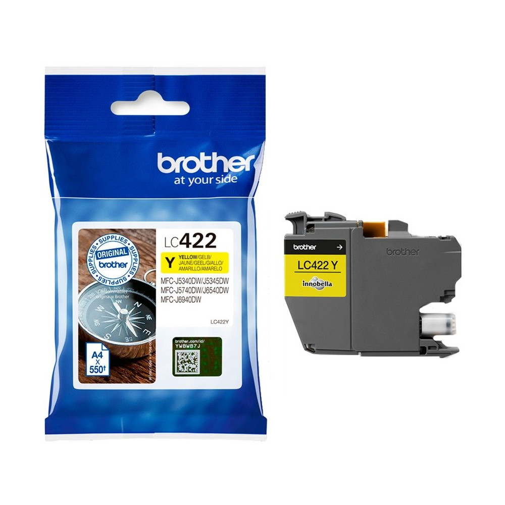 Brother LC-422Y cartuccia d'inchiostro 1 pz Originale Giallo
