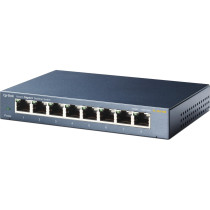 TP-Link TL-SG108 Non gestito Gigabit Ethernet (10/100/1000) Nero, Interruttore