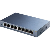 TP-Link TL-SG108 Non gestito Gigabit Ethernet (10/100/1000) Nero, Interruttore