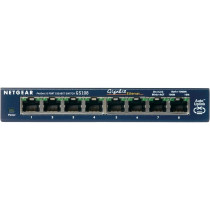Netgear GS108GE switch di rete Non gestito Gigabit Ethernet (10/100/1000) Blu, Interruttore