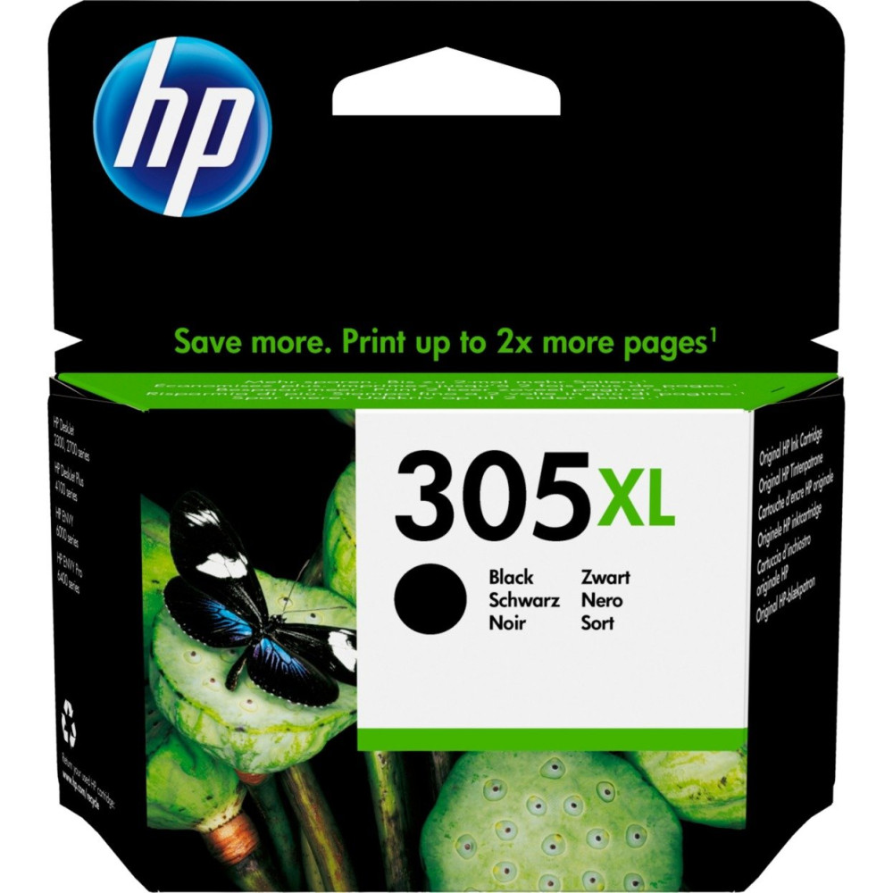 HP Cartuccia di inchiostro nero originale ad alta capacità 305XL
