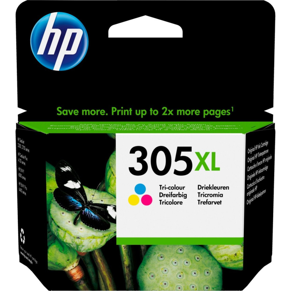 HP Cartuccia di inchiostro tricromia originale ad alta capacità 305XL