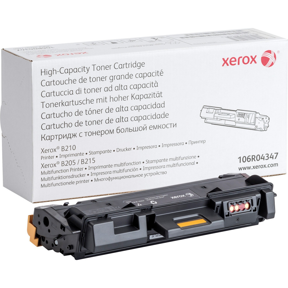Xerox Cartuccia toner Nero a Alta capacità da 3000 Pagine per Stampante ® B210, Stampante multifunzione ® B205​/​ ® B215 (106R04