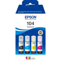 Epson 104 EcoTank Multipack flaconi 4 colori (BK/C/M/Y), Inchiostro