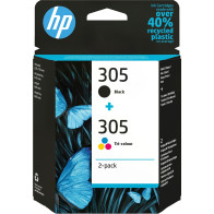 HP Confezione da 2 cartucce di inchiostro originale 305 in Tri-color/ nero