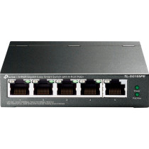 TP-Link TL-SG105PE switch di rete Gestito L2 Gigabit Ethernet (10/100/1000) Supporto Power over Ethernet (PoE) Nero, Interruttor