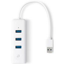 TP-Link UE330 replicatore di porte e docking station per laptop Cablato USB 3.2 Gen 1 (3.1 Gen 1) Type-A Bianco, Hub USB