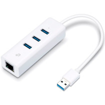 TP-Link UE330 replicatore di porte e docking station per laptop Cablato USB 3.2 Gen 1 (3.1 Gen 1) Type-A Bianco, Hub USB