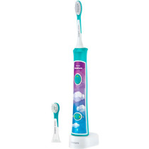 Philips Sonicare For Kids Spazzolino Elettrico Sonico Azzurro HX6322/04, Spazzolino da denti elettrico