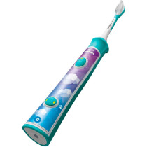 Philips Sonicare For Kids Spazzolino Elettrico Sonico Azzurro HX6322/04, Spazzolino da denti elettrico