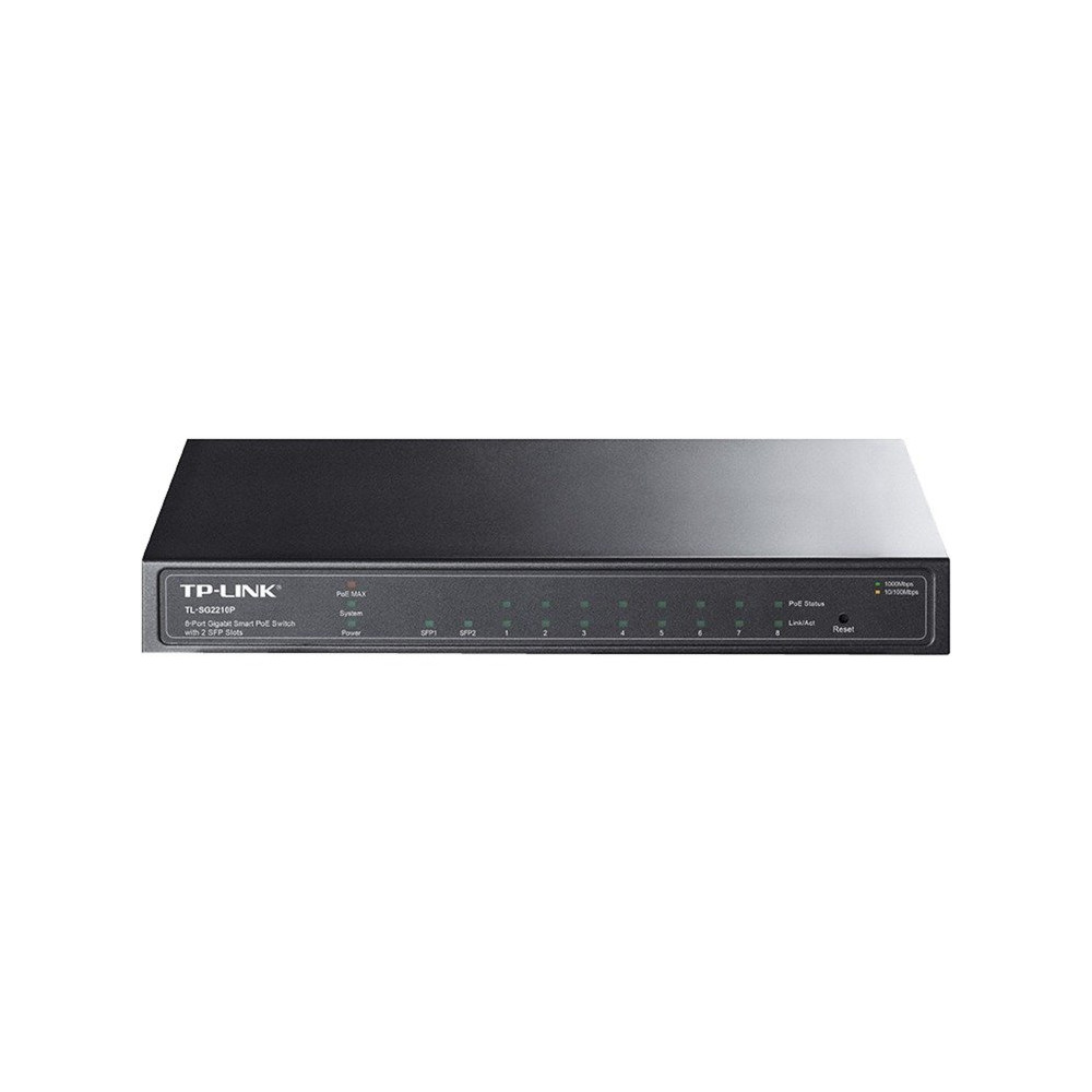 TP-Link Omada SG2210P switch di rete Gestito L2/L2+ Gigabit Ethernet (10/100/1000) Supporto Power over Ethernet (PoE) Nero, Inte