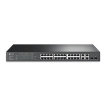 TP-Link JetStream TL-SL2428P switch di rete Gestito L2 Fast Ethernet (10/100) Supporto Power over Ethernet (PoE) 1U Nero
