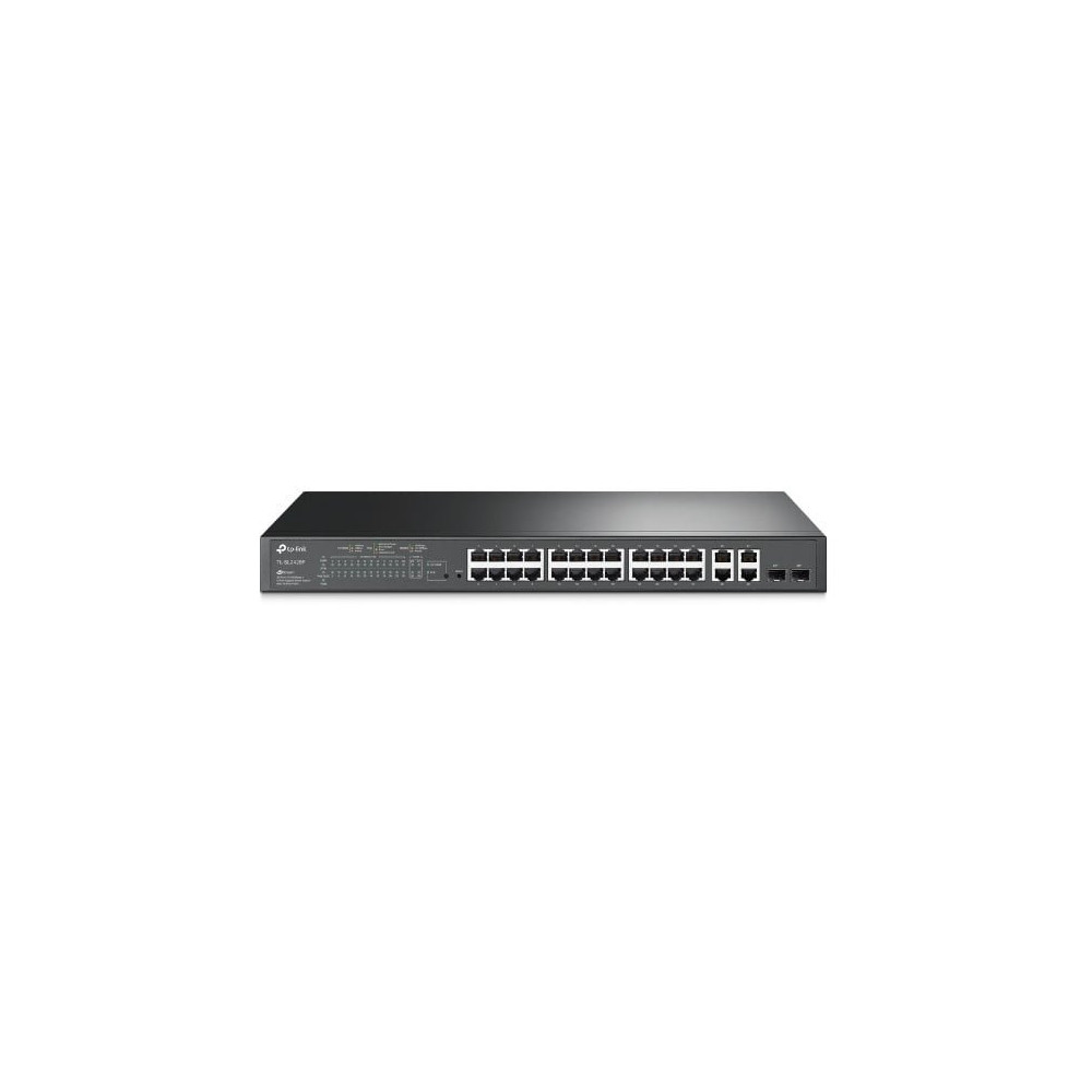 TP-Link JetStream TL-SL2428P switch di rete Gestito L2 Fast Ethernet (10/100) Supporto Power over Ethernet (PoE) 1U Nero