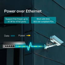 TP-Link TL-SF1008LP switch di rete Non gestito Fast Ethernet (10/100) Supporto Power over Ethernet (PoE) Nero, Interruttore