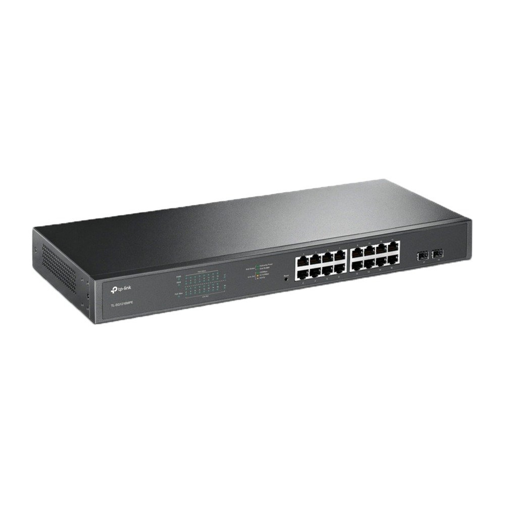 TP-Link TL-SG1218MPE Gestito L2 Gigabit Ethernet (10/100/1000) Supporto Power over Ethernet (PoE) 1U Nero, Interruttore