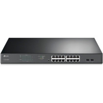 TP-Link TL-SG1218MPE Gestito L2 Gigabit Ethernet (10/100/1000) Supporto Power over Ethernet (PoE) 1U Nero, Interruttore