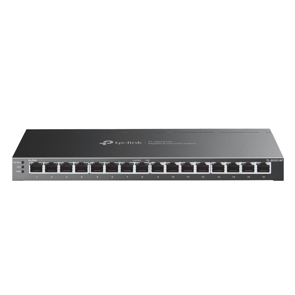 TP-Link JetStream TL-SG2016P switch di rete L2/L3/L4 Gigabit Ethernet (10/100/1000) Supporto Power over Ethernet (PoE) Nero