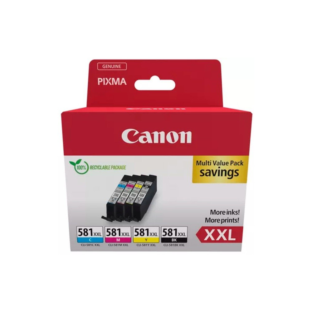 Canon 1998C007 cartuccia d'inchiostro 4 pz Originale Nero, Ciano, Magenta, Giallo