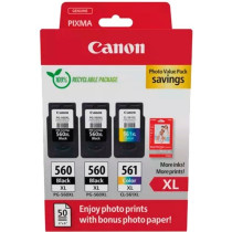 Canon 3712C012 cartuccia d'inchiostro 3 pz Originale Resa elevata (XL) Nero, Ciano, Magenta, Giallo