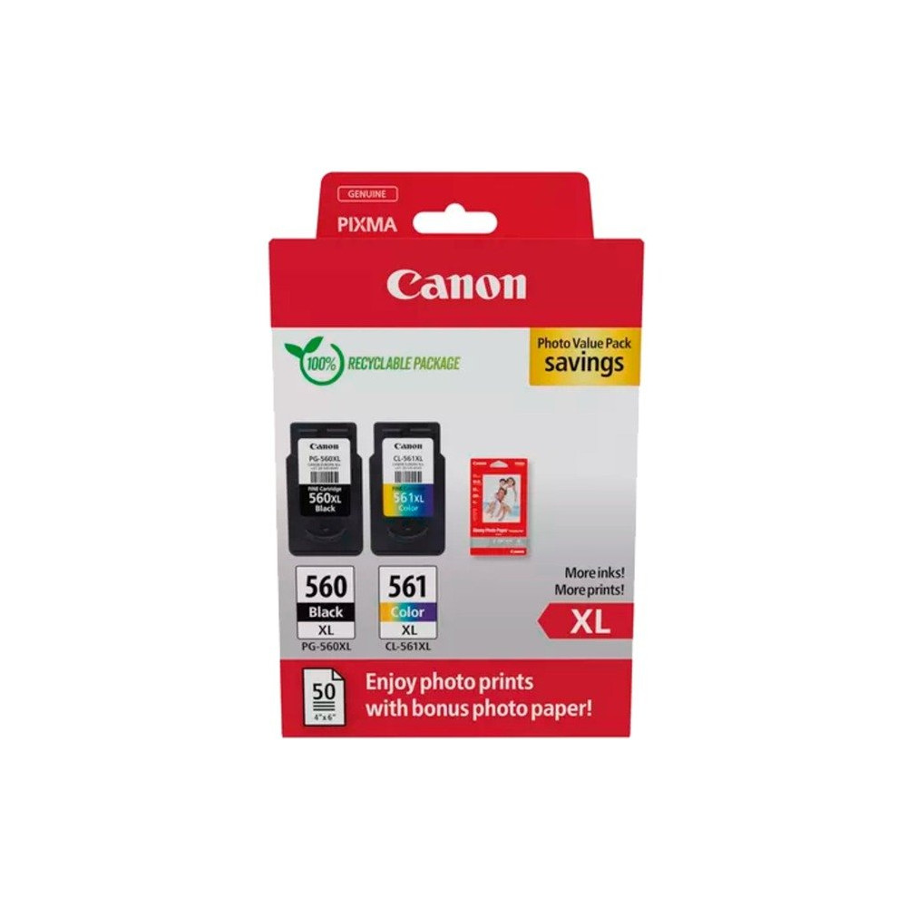 Canon 3712C008 cartuccia d'inchiostro 2 pz Originale Resa elevata (XL) Nero, Ciano, Magenta, Giallo