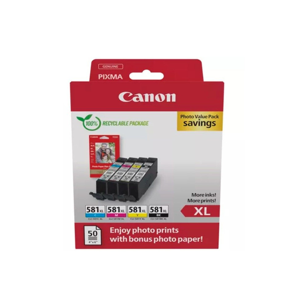 Canon 2052C006 cartuccia d'inchiostro 4 pz Originale Resa elevata (XL) Nero, Ciano, Magenta, Giallo