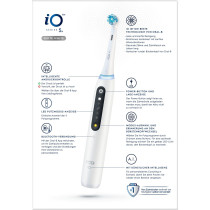 Braun iO Series 5 Adulto Spazzolino rotante-oscillante Bianco, Spazzolino da denti elettrico