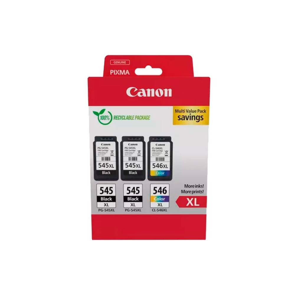 Canon 8286B013 cartuccia d'inchiostro 3 pz Originale Resa elevata (XL) Nero, Ciano, Magenta, Giallo