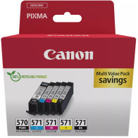Canon 0372C006 cartuccia d'inchiostro 5 pz Originale Nero, Ciano, Magenta, Giallo
