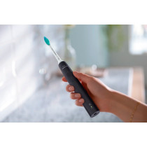Philips Sonicare serie 3100 Spazzolini Elettrici Sonici, confezione da 1 Spazzolino Rosa e 1 Spazzolino Nero HX3675/15, Spazzoli