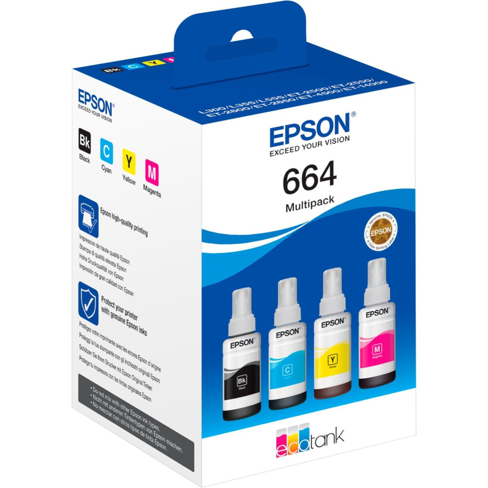 Epson 664 EcoTank 4-colour Multipack, Inchiostro