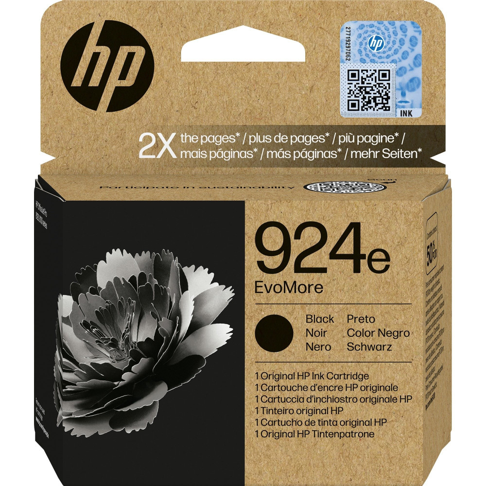 HP Cartuccia di inchiostro nero originale 924e EvoMore