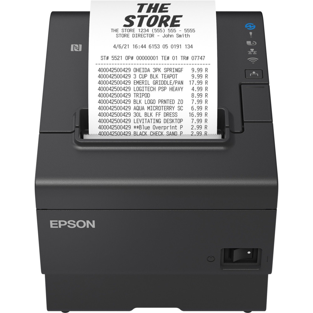 Epson TM-T88VII (112): USB, Ethernet, Serial, PS, Black, Stampante ricevute