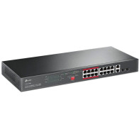 TP-Link TL-SL1218MP switch di rete Non gestito Fast Ethernet (10/100) Supporto Power over Ethernet (PoE) Nero, Interruttore