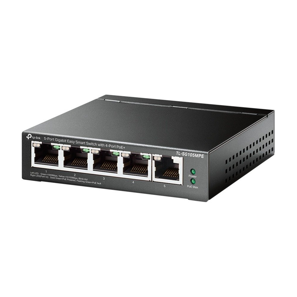 TP-Link TL-SG105MPE switch di rete L2 Gigabit Ethernet (10/100/1000) Supporto Power over Ethernet (PoE) Nero, Interruttore