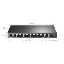 TP-Link TL-SG1210MPE switch di rete Gestito L2 Gigabit Ethernet (10/100/1000) Supporto Power over Ethernet (PoE) Nero