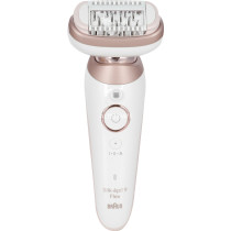 Braun Silk-épil 9 Flex 9-360 3D, Epilatore Elettrico Donna Per Epilazione Semplice, Bianco/Rosa