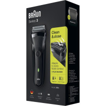 Braun Series 3 300 s Rasoio Elettrico Ricaricabile, Rasoio Da Barba Per Uomo, Nero