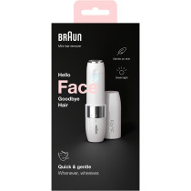 Braun Face FS1000 Mini Depilatore Donna, Depilazione Elettrica Viso, Facile E Veloce, Tocco Finale Per Baffetti, Mento E Guance,